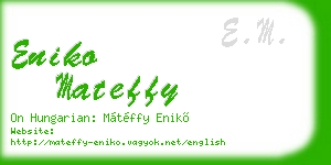 eniko mateffy business card